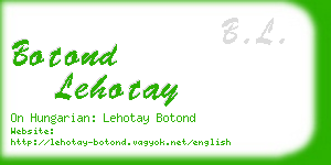 botond lehotay business card